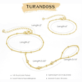 thumbnail image 6 of Turandoss 14K Gold Plated Hand Chain Bracelet for Women Dainty Ring Tiny Coin Cubic Zirconia Finger Jewelry Teacher Appreciation Mothers Day Graduation Gifts for Her Mom Kids Teen Girls Wife Ideas, 6 of 7