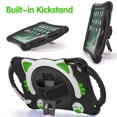 thumbnail image 3 of Cute Cat Universal Case for iPad 10.2 Tablet (iPad 8th/7th Generation) & iPad Air (3rd Generation) 10.5" & iPad Pro Tablet 10.5 Inch - Shockproof Stand Kids Case with Rotate Hand Strap (Black Green), 3 of 7