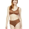 thumbnail image 3 of Carole Martin Comfort High Cut Full Coverage Womens Brief Hipster Panty Style Cafe Small, 3 of 4