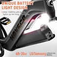 thumbnail image 6 of HOVSCO HovAlpha 26" Fat Tire Electric Bike, 750W Electric Mountain Bike for Adults, 48V/20AH Samsung/LG Battery, APP Control, UL2849, Deep Gray, 6 of 7