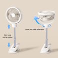 thumbnail image 3 of Ventilador De Pie Pequeño, Ventilador De Escritorio, 4 Velocidades De Viento, Recargable Por USB, Oscilante Automático Para Acampar, 3 of 7