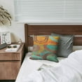 thumbnail image 6 of Lush Brown & Teal Geometry Pillow Covers - Stunning Décor for Living Room/Bedroom, 6 of 7