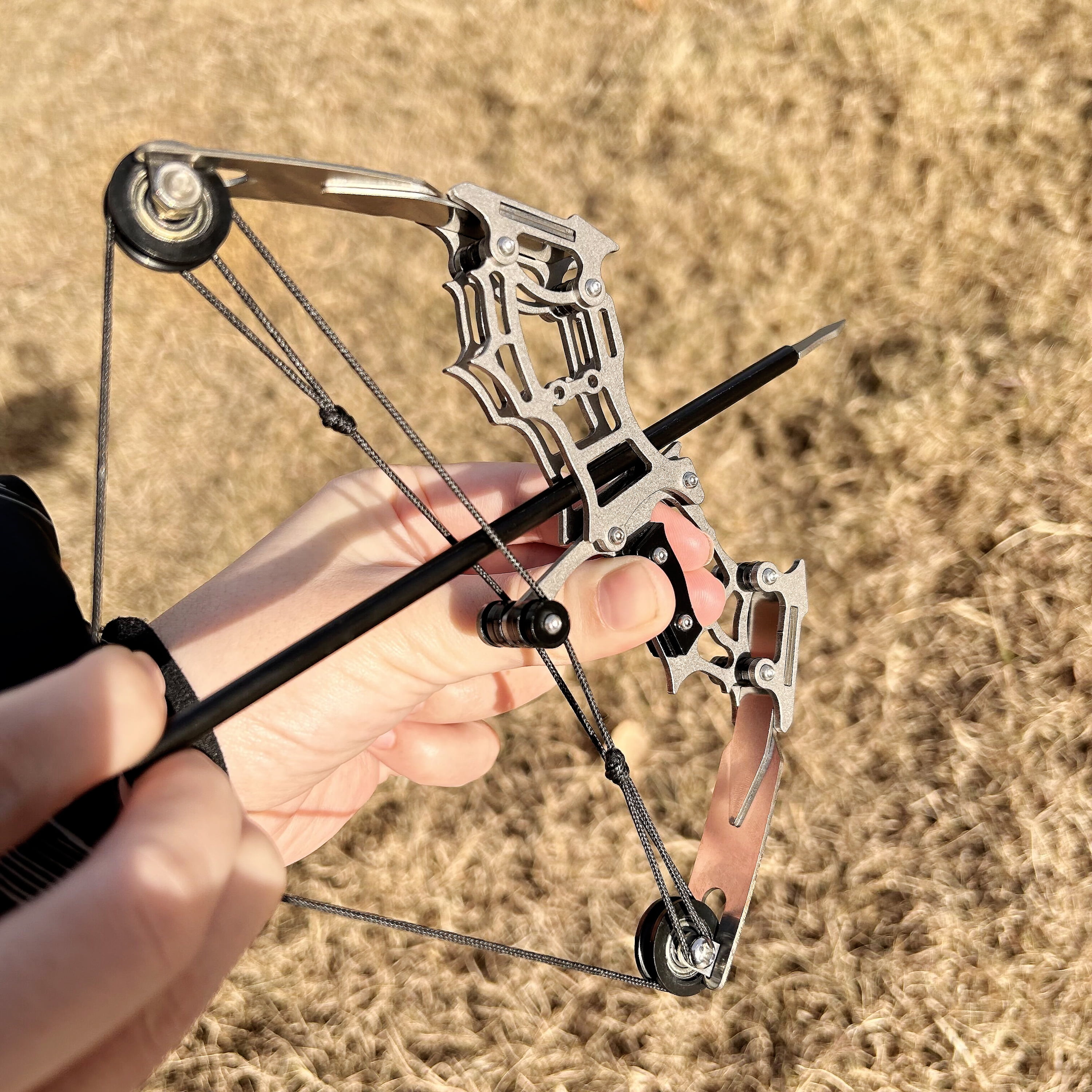 AME 6" Mini Compound Bow Arrows Set Archery Toy Kids Gift Pocket Bow