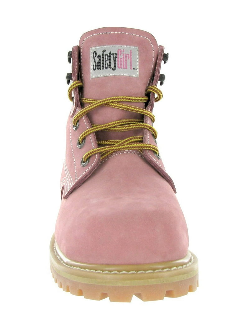 Safety Girl Women's Pink Steel Toe Waterproof Work Boots with
