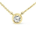 thumbnail image 2 of 10K Yellow Gold Bezel-Set Diamond Solitaire Pendant Necklace (H-I Color, SI2-I1 Clarity) - Choice of Gold Color and Weight, 2 of 8
