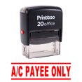 thumbnail image 2 of Printtoo Self Inking Rubber Stamp Office Stationary A/C PAYEE ONLY Stamp-Red, 2 of 2