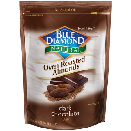 Blue Diamond® Natural Dark Chocolate Flavor Oven Roasted Almonds 16 oz. Bag