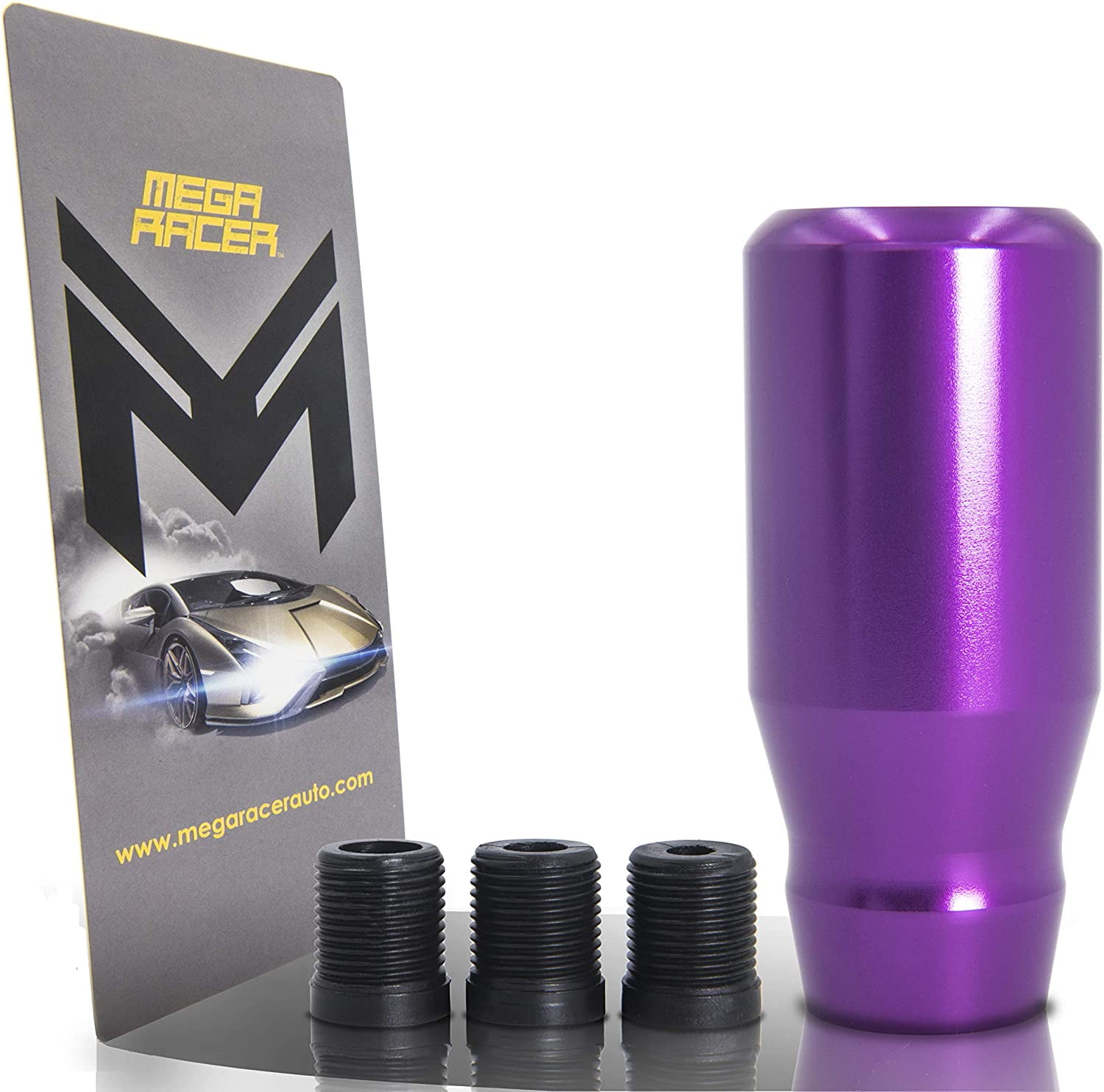 Mega Racer Purple Shift Knob for Manual or Buttonless Automatic