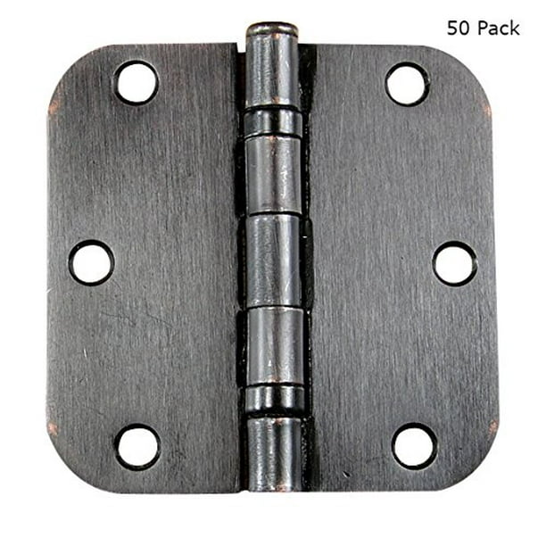Bulk Door Hinges 50 Pack Oil Rubbed Bronze Ball Bearing 3.5 Inch