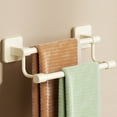 thumbnail image 4 of ToyKingdee Bathroom Towel Rack Punch Free Bathroom Storage Rack Patch Towel Rack Wall Mounted Double Pole Space Aluminum Towel Rack, 4 of 7