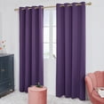 thumbnail image 4 of Deconovo Dark Purple Short Blackout Curtains for Kitchen - Grommet Thermal Insulated Room Darkening Drapes (52 x 45 inch, Dark Purple, Set of 2 Panels), 4 of 7