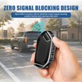 thumbnail image 5 of Key Fob Cover Compatible with Kia Telluride Sorento K4 K5 EV5 EV9 Carnival Sportage GT-Line 2023-2026 Soft TPU Leather Full Protection Smart Key Keychain Case Holder Protector,Silver Border - Black, 5 of 6
