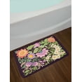 thumbnail image 2 of Vintage Bath Mat, Blooming Flowers Nostalgia on Dark Background, Plush Bathroom Decor Mat with Non Slip Backing, 29.5" X 17.5", Dark Brown Multicolor, by Ambesonne, 2 of 2