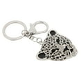 thumbnail image 3 of Exquisito llavero con diamantes de imitación con cabeza de leopardo, regalo de cumpleaños perfecto para niña (plata), 3 of 10