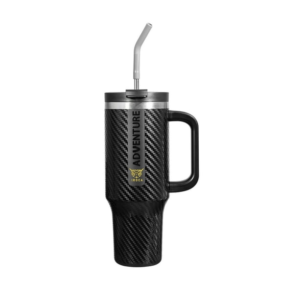 Adventure 40 Oz Tumbler with Handle and Straw, Triple-Lock Flow Lid, Stainless Steel