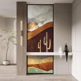 thumbnail image 3 of Idea4wall 2pcs Nordic Style Golden Mountain Stick Wallpaper Removable Wall Murals Large Wall Stickers for Home Decoration, 132"x48", 3 of 5