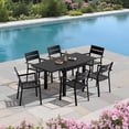 thumbnail image 3 of Pellebant Expandable Aluminum Outdoor Patio Dining Table for 4-6, Extendable 31" to 63", Weather-Resistant, 3 of 6