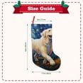 thumbnail image 3 of Uemuo Vintage Starry Sky Labrador Print Christmas Stockings, 18inch Xmas Hanging Stocking Decorations for Christmas Party Family Decor, 3 of 7