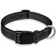 thumbnail image 1 of Reflective Dog Collar Strap, Adjustable Nylon Pet Safety Collar, Pet Leash,Black，M, 1 of 4