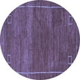 thumbnail image 1 of Ahgly Company Machine Washable Indoor Round Abstract Blue Modern Area Rugs, 8' Round, 1 of 4