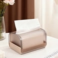 thumbnail image 1 of Plastic Tissue Box Cover Holder | Rectangular Tissue Dispenser for Bathroom Kitchen Living Room | Wall Mountable Storage Organizer with Spring Mechanism | Countertop or Desk Organizer, 1 of 6