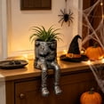 thumbnail image 4 of Clearance! Whimsical Halloween Hanging Legs Planter, Bat, 4 of 9