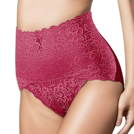 Icvfdpl Womens Underwear Briefs Seamless Waist Lace Size High Lingerie Breech Under Lift Plus Anniversary Dating Panties For Women L