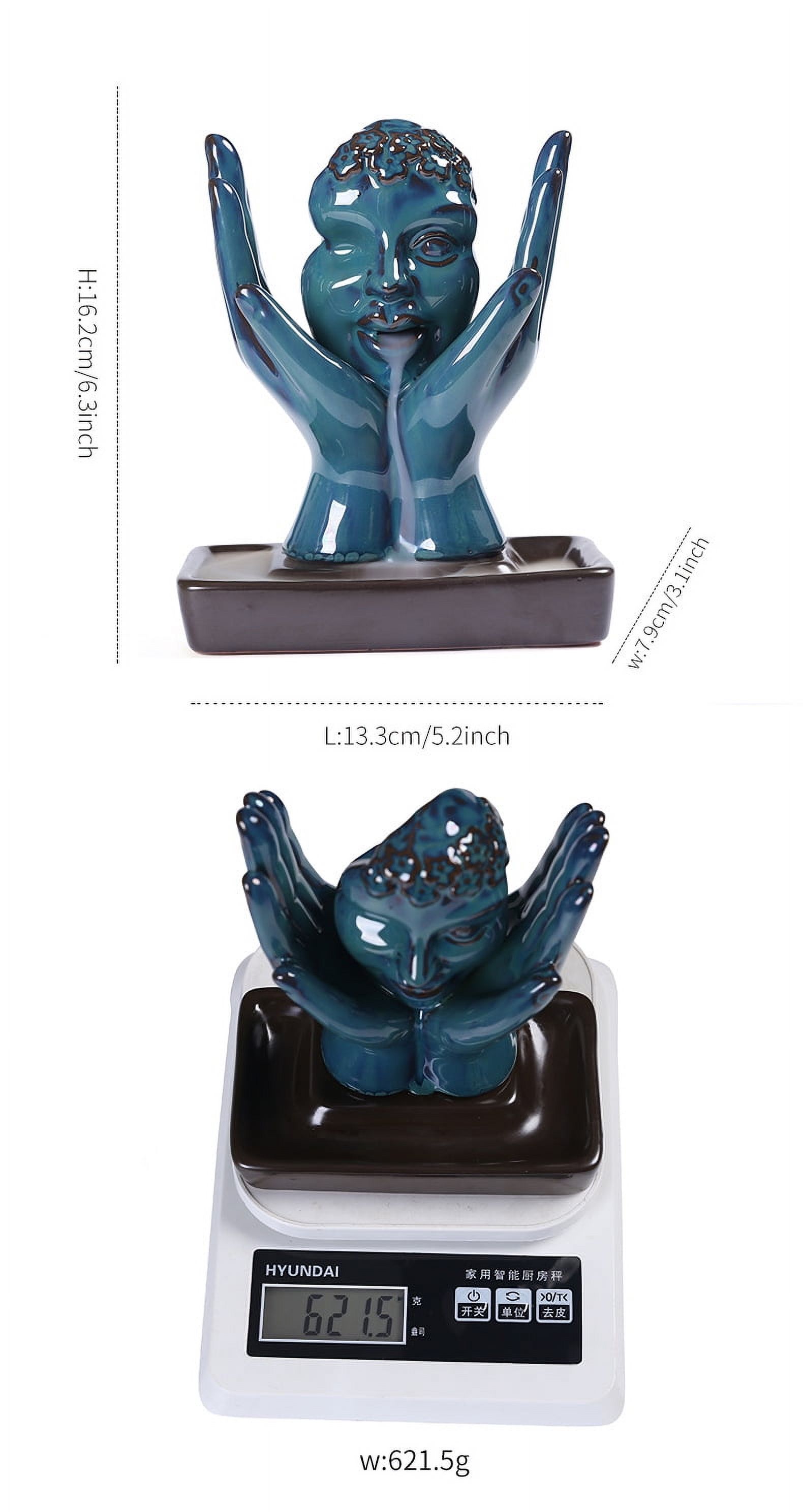 Ceramic Beauty Statue Backflow Incense Burner Creative Smoke Sandalwood Incense Holder Waterfall Ornaments Home Desktop Decoration