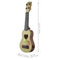 thumbnail image 3 of EeaseCA Children Small Size Musical Instruments Imitated Ukulele Mini Guitar Playing Toy with Four Strings (39cm, Beige), 3 of 8