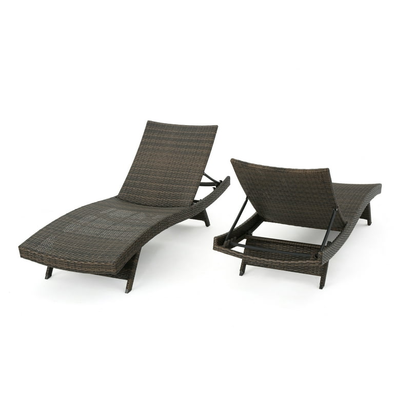 Theresa Outdoor Wicker Chaise Lounge with Aluminum Frame Theresa Outdoor Wicker Chaise Lounge with Aluminum Frame