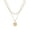 U, variant on Gold Initial Necklace for Women - Hexagon Letter Pendant Jewelry Stainless Steel Layered Necklace A-Z Alphabet for Her 2PCS