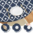 thumbnail image 4 of Bohemian Print Round Table Cover Elastic Edge, Stretch Fit Cloth for 38-42 Inch Tables, Resistant to Stains Easy Clean, 4 of 7