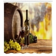 thumbnail image 3 of Ambesonne Wine Shower Curtain, Red and White Wine Taste, 69"Wx84"L, Brown Pale Green Yellow, 3 of 3