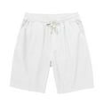 thumbnail image 2 of Caqnni Men's Casual Shorts, Outdoor Casual Shorts, Lightweight Casual/Straight Work Hiking Casual Shorts (White,M), 2 of 4