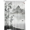 thumbnail image 4 of Chinese Ink Landscape Painting Bamboo Voile Tulle Sheer Curtains for Bedroom Living Room Kitchen r Chiffon Windows Curtain, 4 of 7