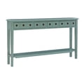 thumbnail image 1 of Pemberly Row Table Console Transitionnel en Bois, Bleu Sarcelle, 1 of 21