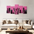 thumbnail image 2 of Elephant Stock Hairdressing Tools Wall Art - Horizontal Multi Panel Canvas - Living Room Wall Decor - Fashion And Beauty Multi Panel - Black And Purple Decor - 80" x 40", 2 of 8