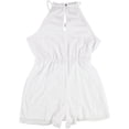 thumbnail image 2 of bar III Womens Dot Halter Romper Mono, Blanco, Mediano, 2 of 2