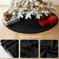 thumbnail image 6 of Sanmadrola Christmas Tree Skirt Black Plush Skirts Large Christmas Decorations Indoor Xmas Ornaments Holiday Decor for Home Party Holiday Decorations, 36in, 6 of 10
