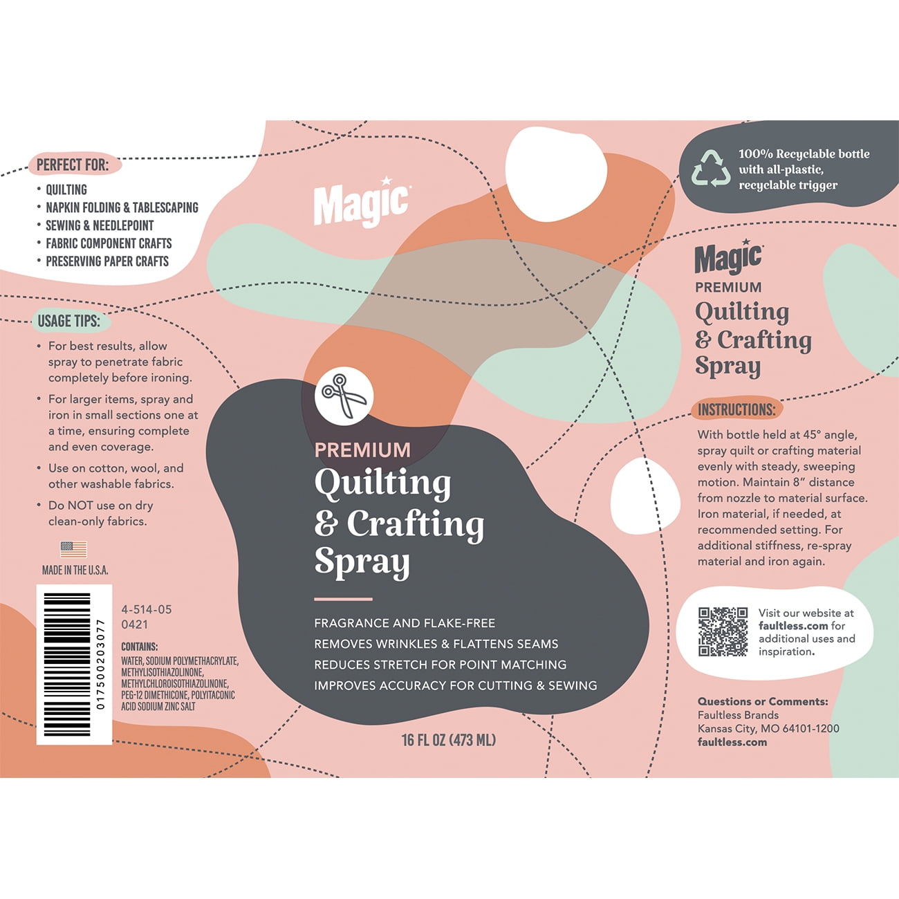 Magic Premium Quilting & Crafting Spray - 16oz trigger - F20307 – Pink Door  Fabrics