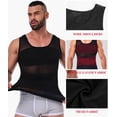 thumbnail image 5 of MANIFIQUE Mens Compression Shirt - Slimming Undershirts Body Shaper Vest Mesh Shapewear Workout Tops, 5 of 6