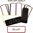 thumbnail image 2 of 54-pack whiteboard magnets, 9 colors - 29 x 79 mm - writable magnets, great for office and school., 2 of 5