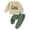 a108-Dark Green, variant on yboeqw Toddler Baby Boys Clothing Outfits 2 Piece Trendy Print Long Sleeve Round Neck T-Shirt and Relaxed Fit Pants Sets Green,Size 12-18 Months