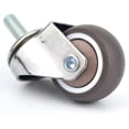 thumbnail image 4 of 4pcs M6 x 15mm Swivel Furniture Casters with 32mm Thread TPE Soft Rubber 32mm Thread, 4 of 4