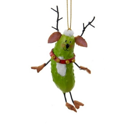 3 5 quot brown and green pickle people reindeer decorative 3 5 quot brown and green pickle people reindeer decorative