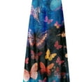 thumbnail image 5 of Pompotops Robe Longue de Plage pour Femmes, Mode, à Bretelles, Taille Mi-Haute, Col en V, Sans Manches, Imprimée, Ajustée, 5 of 5