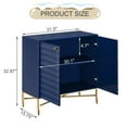 thumbnail image 3 of Clihome 2 Door Accent Cabinet, Blue Storage Cabinet Buffet Sideboard, 3 of 6