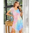 thumbnail image 2 of Avidlove Womens Nightgown Soft Sleepwear Pleated Sleepshirt Sleep Dress Short Sleeve Nightdress, 2 of 5