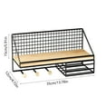 thumbnail image 3 of Japceit No Drill Wall Mount Storage Rack, Space Saving Hanging Organizer for Bedroom, Kitchen and Dormitory, Multi-Purpose Shelving Unit, 3 of 6