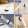 thumbnail image 7 of BCZHQQ Electric Spin Scrubber,Shower Cleaning Brush with 5 Replaceable Brush Heads,Adjustable Extension Handle for Bathroom Floor Tile, 7 of 7